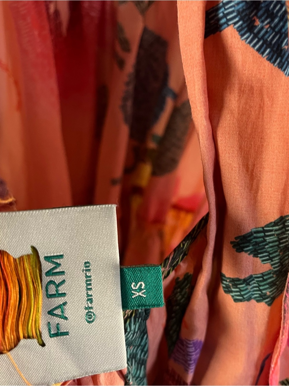 FARM Rio XS Women's Maxi Dress Sleeveless Floral Print Back Tie Summer Casual - Picture 6 of 6